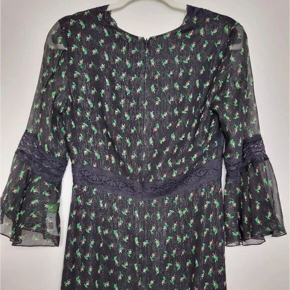 ⭐Rare⭐Anna sui floral chiffon maxi dress 2 - Picture 7 of 16